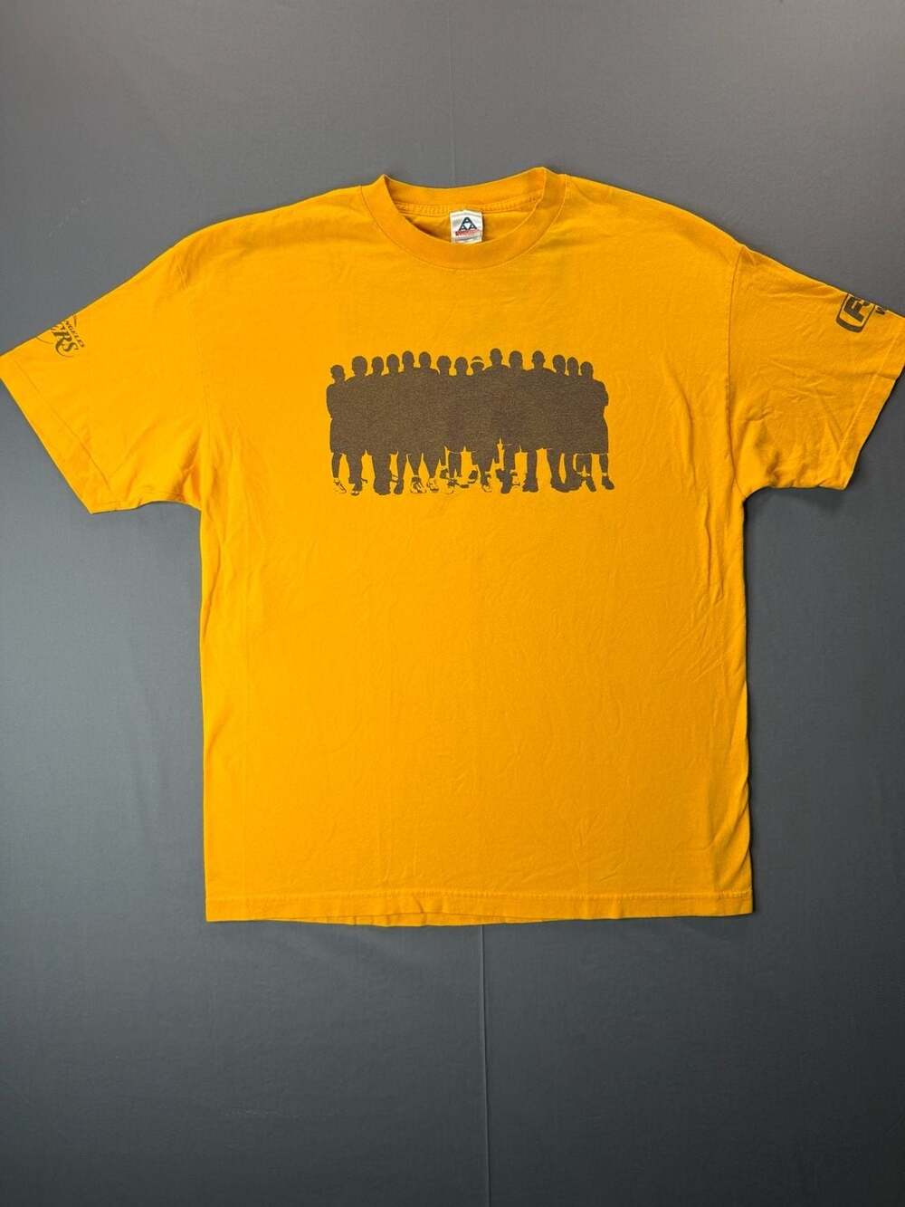 FSN PROMO LOS ANGELES LAKERS TEE SHIRT XL YELLOW PURPLE LA FOX SPORTS NETWORK